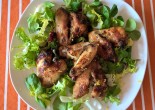 Yuzu and mustard glazed chicken wings